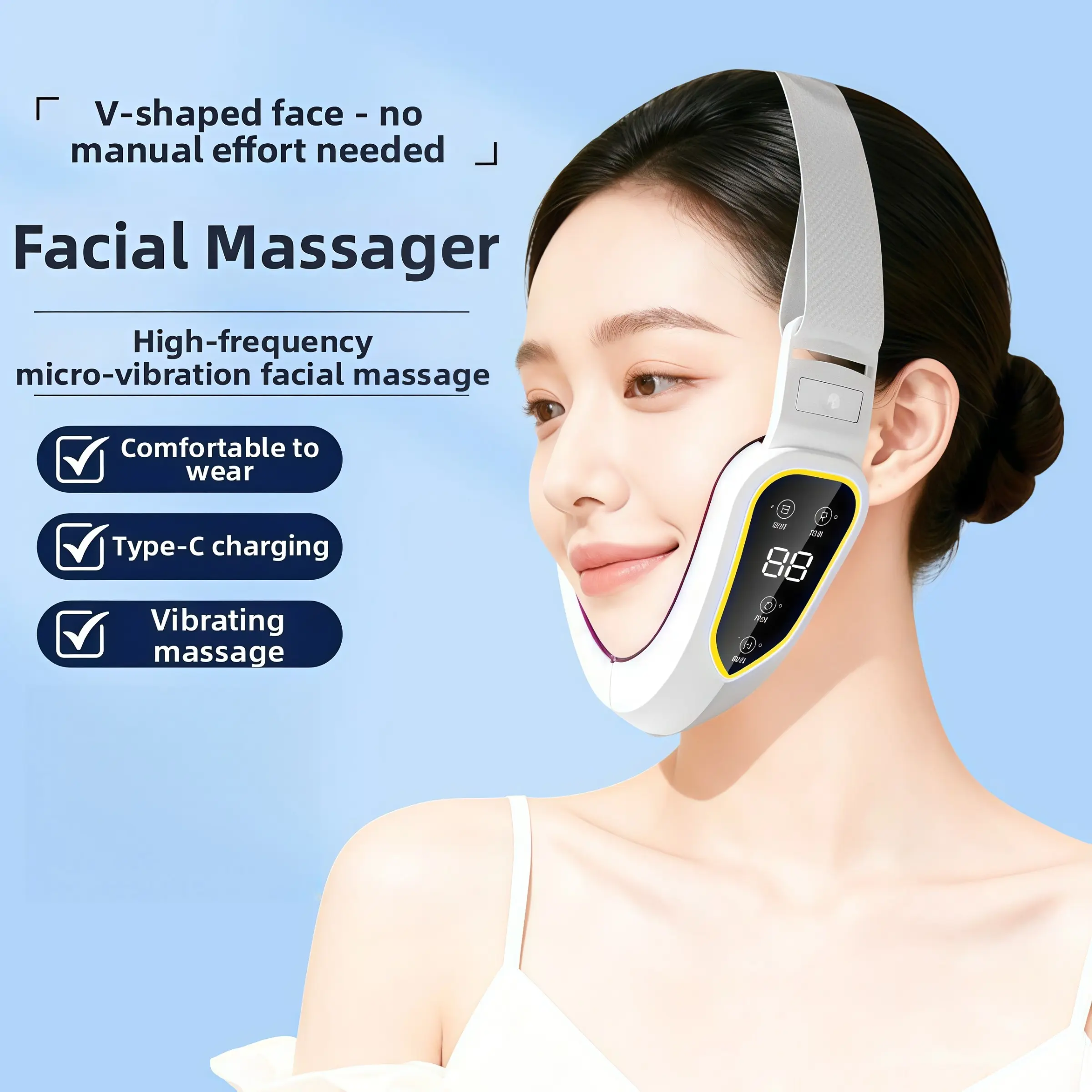 Double Chin Remover Device, 5 Modes 12 Intensity Levels, Smart Lifting and Tightening, Women's Skincare, Facial Contouring Tool, Beauty Devices
