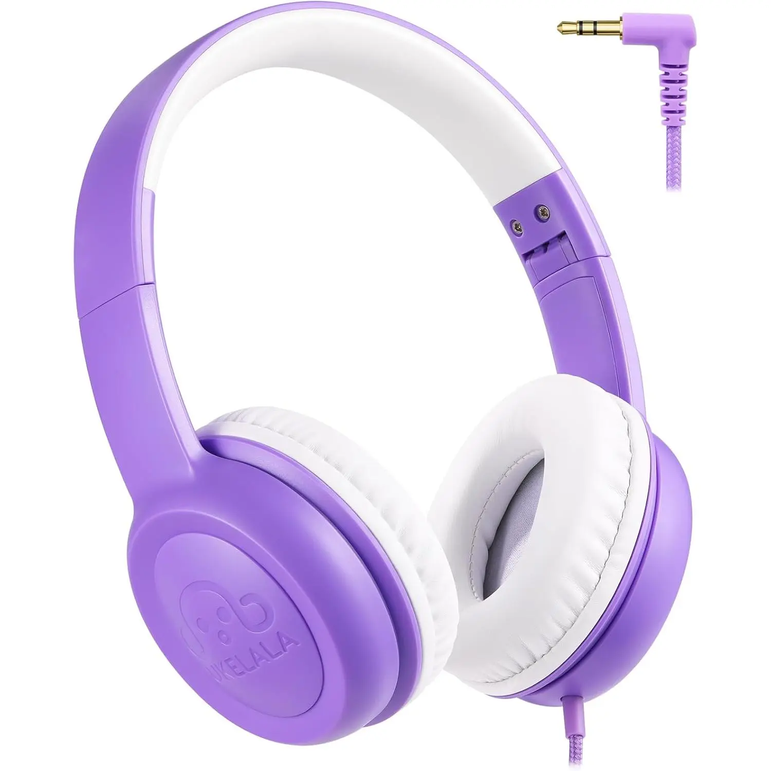 C3 Kids Headphones Wired, On-Ear Wired Head Phones for Boys Girls with 3.5mm Jack, Foldable, Adjustable Headband, Child Headphone for School Home Airplane Tablet Purple