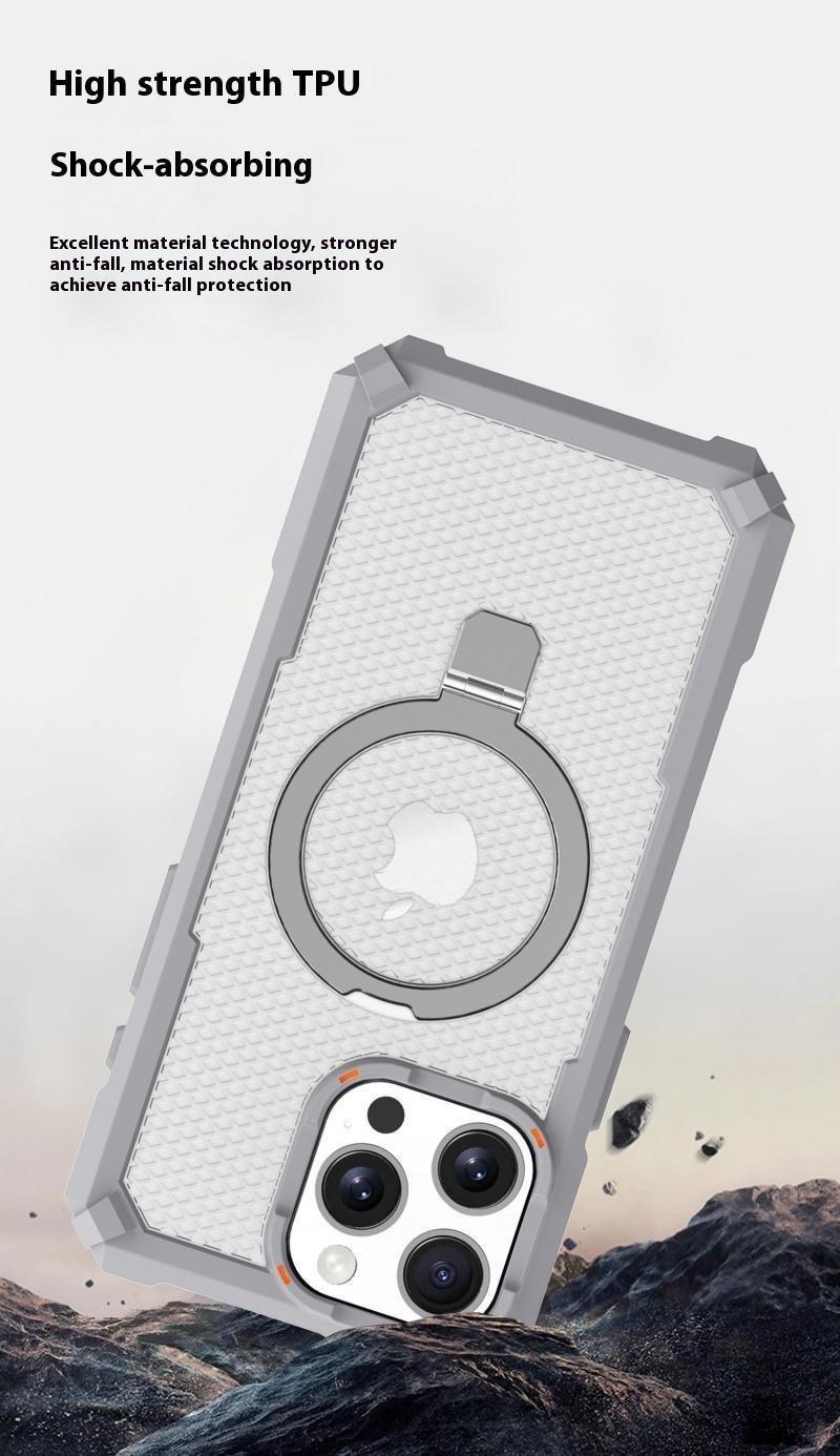 Phone Case for iPhone 16 Pro Max 6.9 inch Compatible with MagSafe Charging and Stand Shockproof Anti-Slip Military Grade Protective Case Magnetic Wallet Protective Case for iPhone Cellphone Protection Cover Casing