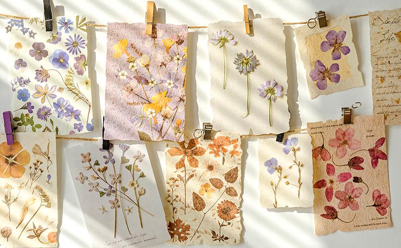 120 Pcs Scrapbook Paper  4 Floral Embossed TexturedRice Craft Paper Assorted Special Cards paper Mix for Scrapbooking Junk Journal Journaling Supplies Planner Bullet Collage