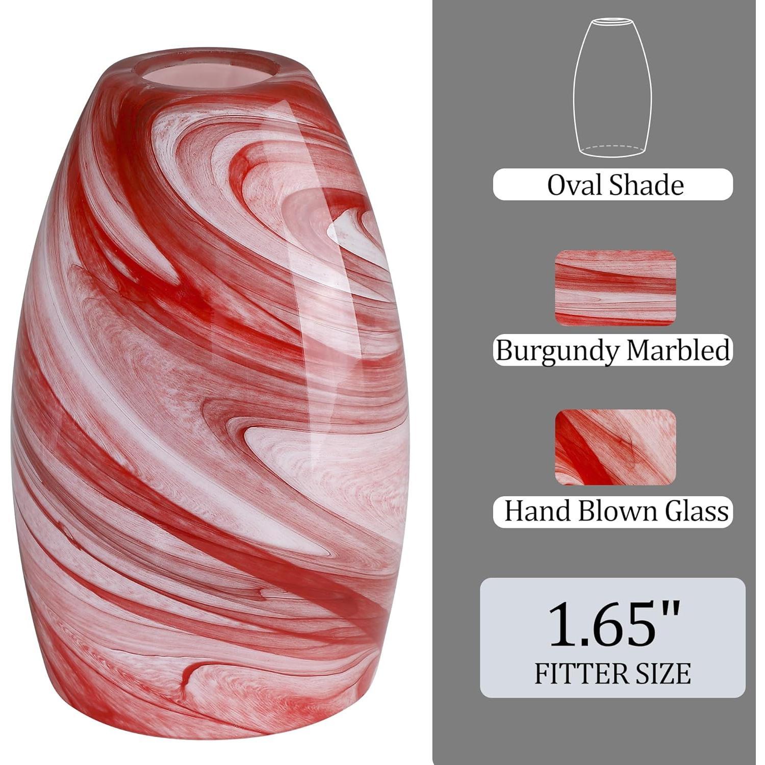 Burgundy Marble Glass Pendant Lamp Shade 4.72" Art Glass chandeliers Cover Mini Oval Light Shade Replacement Shade Only Light Fixtures for Kitchen pendant light 1-Pack Burgundy Marble Glass Pendant Lamp Shade 4.72" Art Glass chandeliers Cover Mini Oval Light Shade Replacement Shade Only Light Fixtures for Kitchen pendant light 1-Pack
