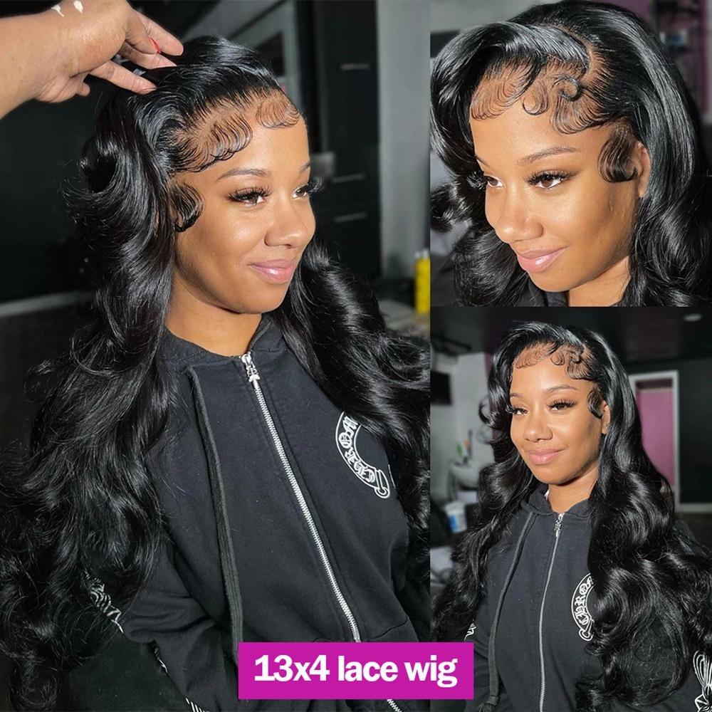 Bling Hair 180 Density Body Wave 13x4 13x6 Hd Transparent Lace Front Wigs Human Hair 32 34 Inch 4x4 Lace Closure Wig For Black Women