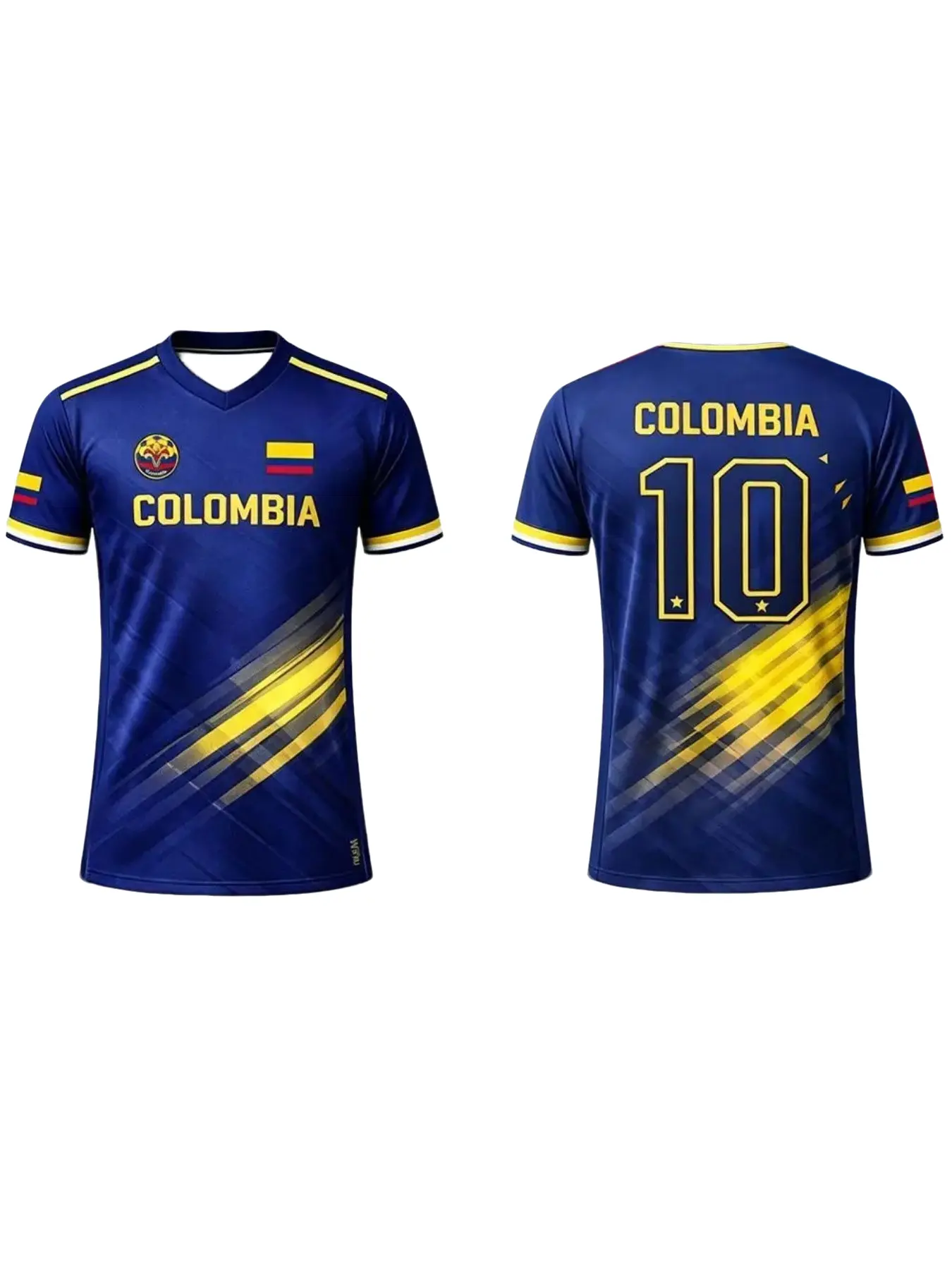 Colombia Flag 3D Print Sports Shirt, Summer Outdoor Breathable Short Sleeve, Unisex Casual V-Neck T-Shirt, Men's Street Fashion Loose Fit, Athletic Fashion