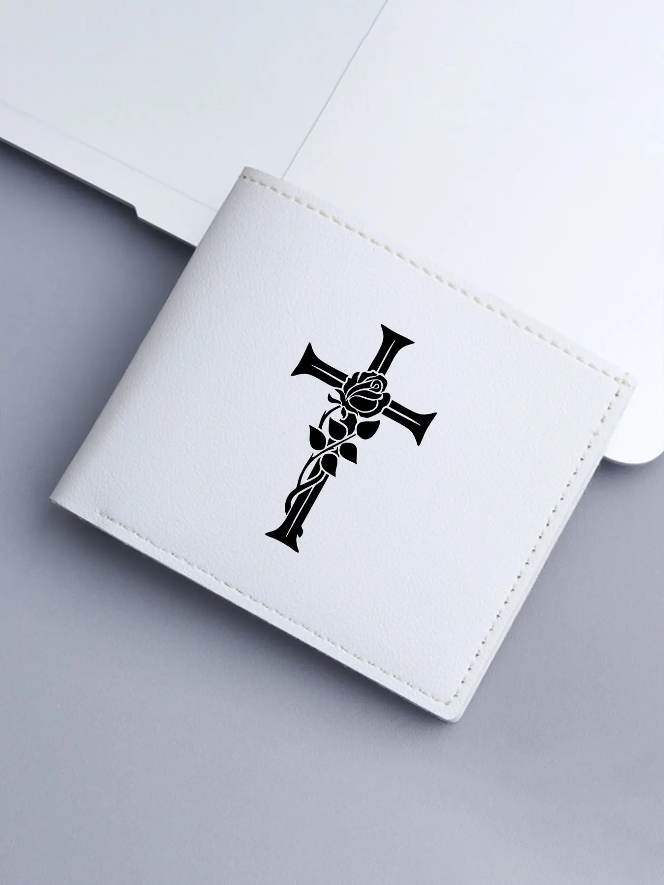 Cross Print Foldable Wallet for Kids, Ideal Gift for Boys, Perfect for Daily Use, Fashionable and Practical Design, Accessory