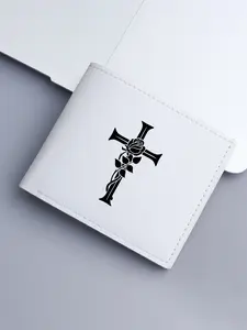Cross Print Foldable Wallet for Kids, Ideal Gift for Boys, Perfect for Daily Use, Fashionable and Practical Design, Accessory