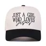 "Just a Girl Who Loves Jesus" Embroidered Letter Trucker Cap, Embroidery Trucker Style Hat, Casual Outdoor Sports Hat for Men & Women, Perfect Gift for Faithful Friends & Family, Script Trucker Hat