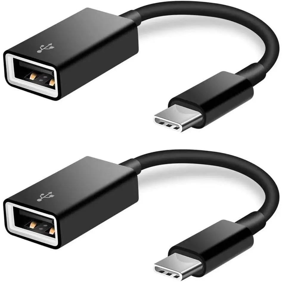 USB C to USB Adapter [2 Pack],Type-C OTG  Type C Male to USB A Female Usb to Usbc-c Adapter Compatible with Macbook Pro/Air iPad Pro 2022 2021 2020, Galaxy S23 S22 Ultra Note 10 S9 S8 (Black)