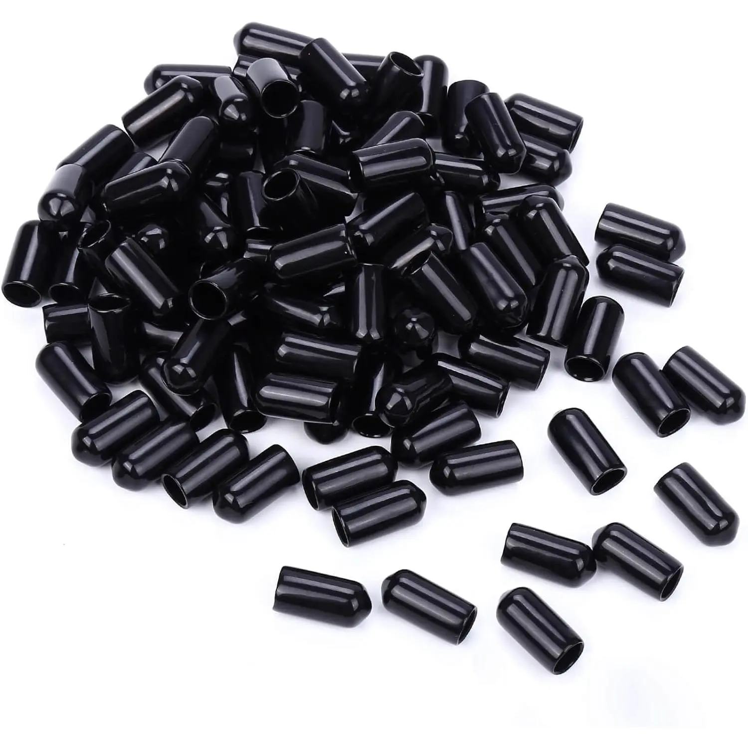 180PCS Pourers Dust Covers, Pour Spot Caps, Liquor Spout Covers, Olive Oil Liquor Bottle Pour Spout Cover, Black Rubber Pourer Cap,Wine Pourers Cover