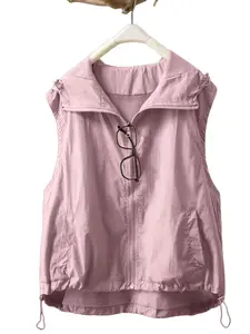 Women's Lightweight Vest with Hat, Stylish and Comfortable Design, Perfect for Casual Wear, Ideal for Daily Use and Outdoor Activities