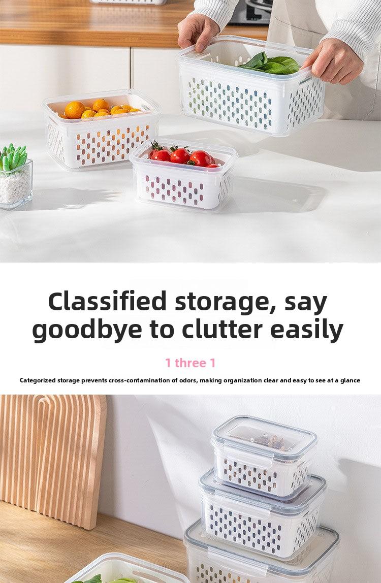 "Kitchen Organization TikTok Made Me Buy It |   Stackable Drainable Produce Bins"