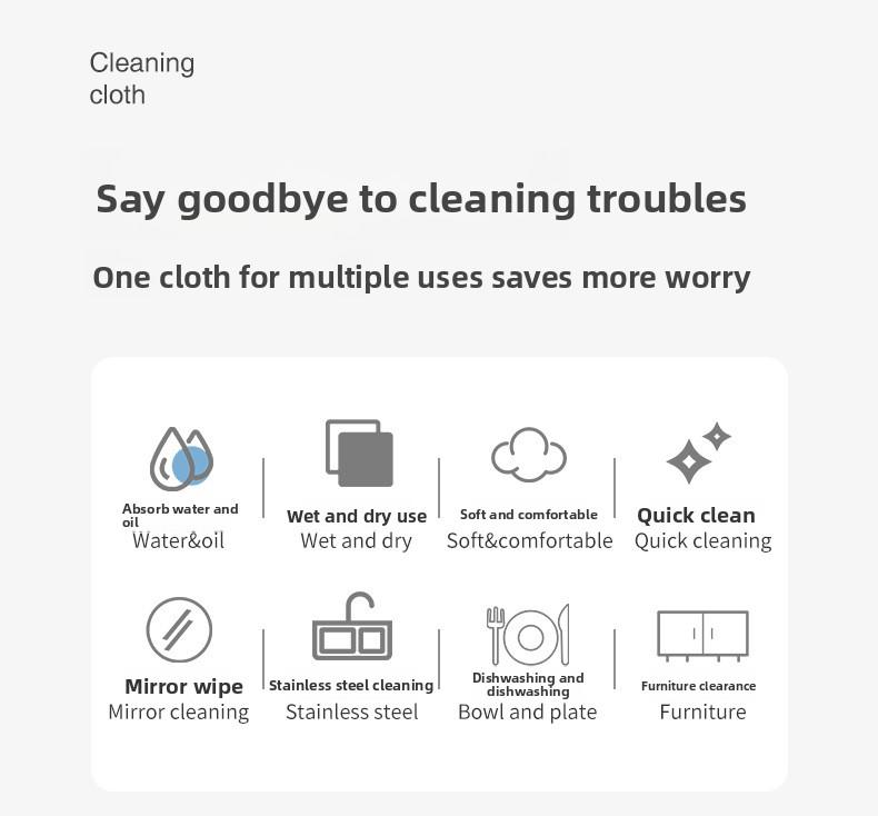 Disposable extractable rag kitchen microfiber towel