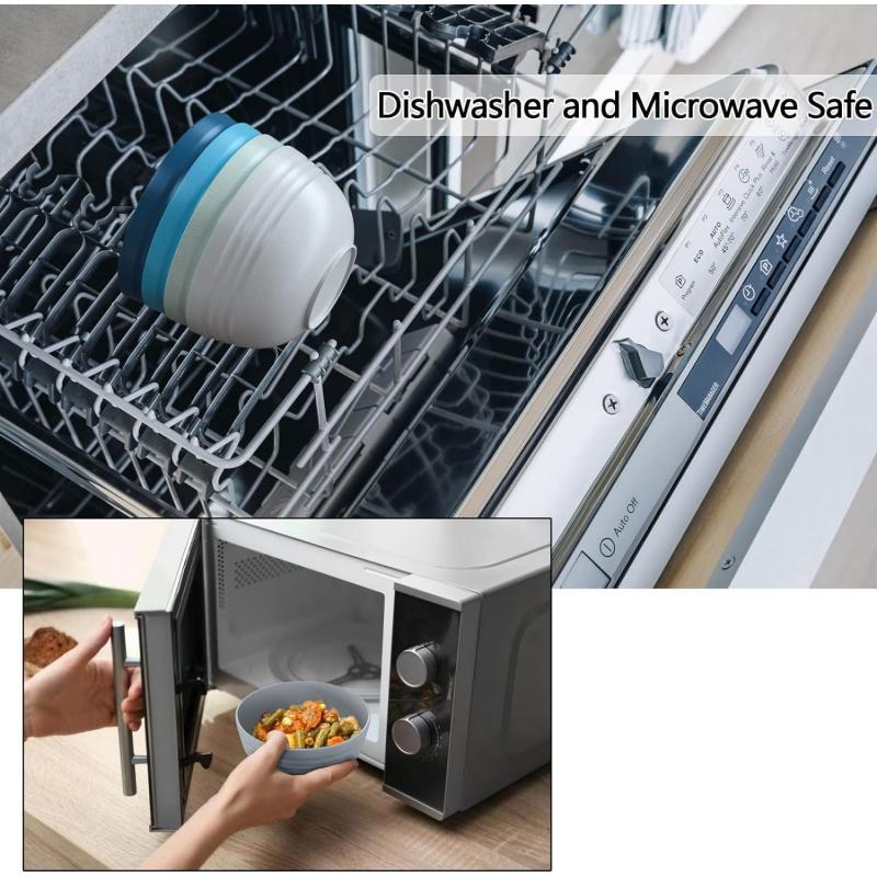 Unbreakable Cereal Bowls 25 OZ Microwave and Dishwasher Safe BPA-Free Bowl Dessert Bowls for Serving Soup, Oatmeal, Pasta and Salad [Set of 6]