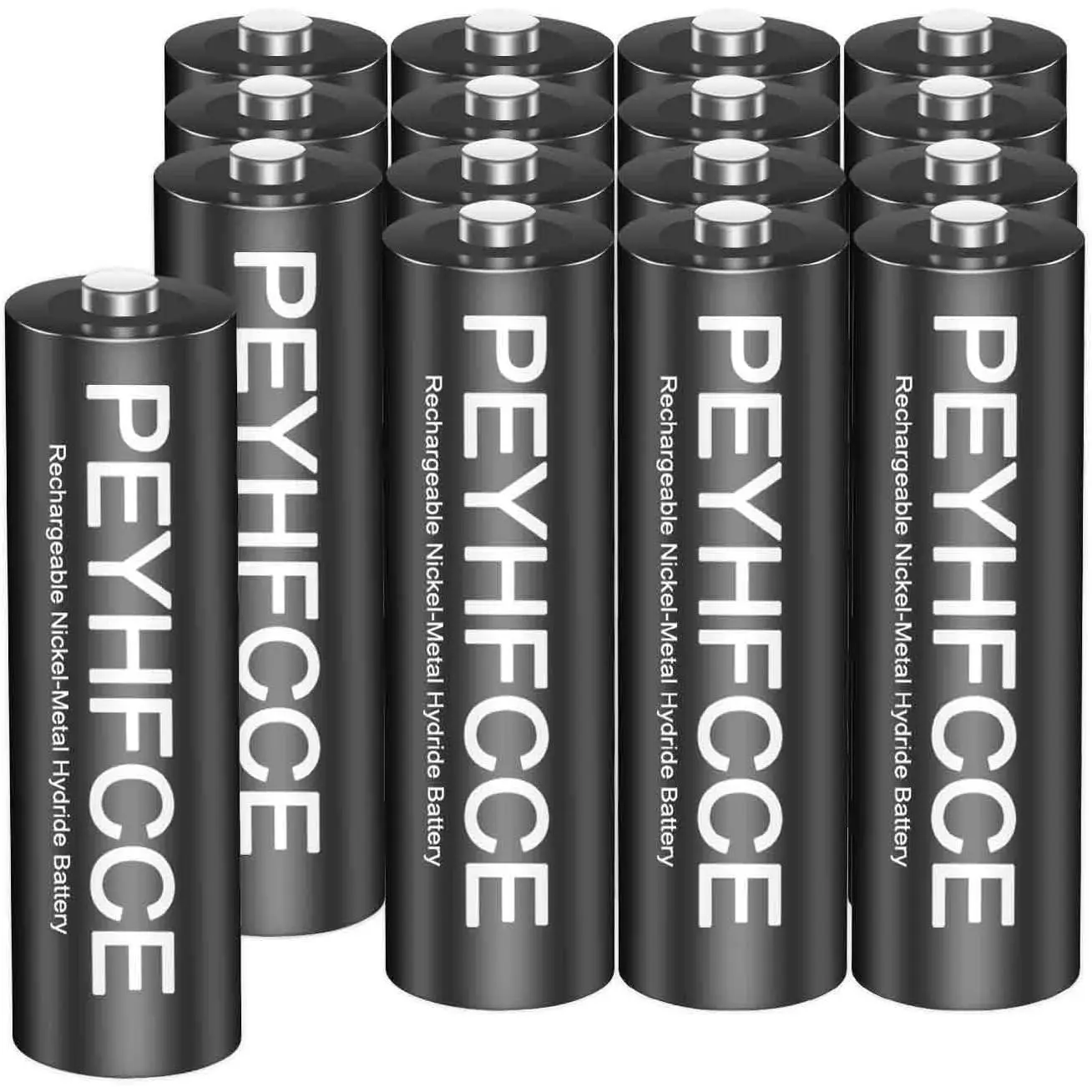 1.2V 600mAh NiMH AA Rechargeable Solar Batteries for Outdoor Solar Lights and Household Devices 16 Packs