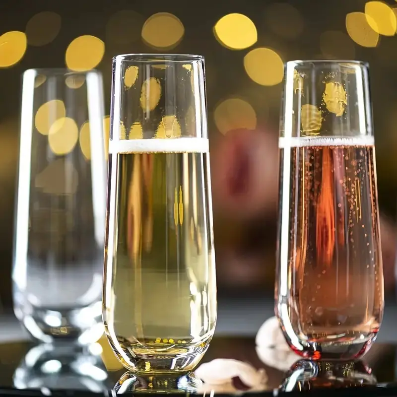48-Piece Festival Party Bride Bridesmaid Gathering Special Drink Plastic Champagne Cups, Reusable Shockproof Outdoor Birthday Party Decorative Cups, Clear Plastic Cups, Party Supplies