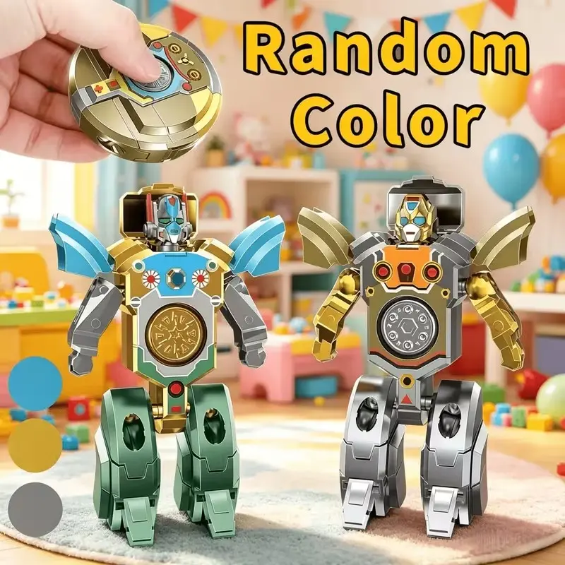 Random Different Styles Transformable Finger Spinners, Teenager Relaxation Sensory Creative Toy Finger Top, Perfect for Party Gifts, Fun Transformable Chain Robot Mecha Spinner, New School Year Back-To-School Fidget Spinner Toy Classroom Prize