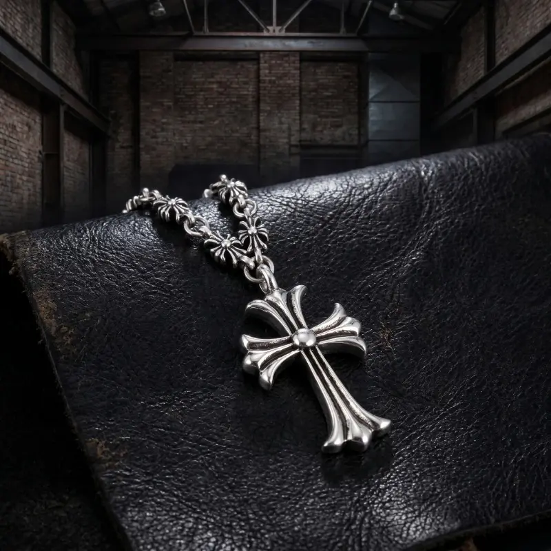 Vintage Cross Necklace For Men Women Punk Gothic Chrome Hearts Style