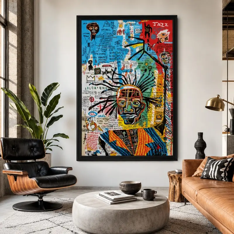 Jean Michel Basquiat Poster, American Painter Wall Art, Street Graffiti Painting, High Quality Print, Gift For Contemporary Street Lovers, Print Poster Gift For All
