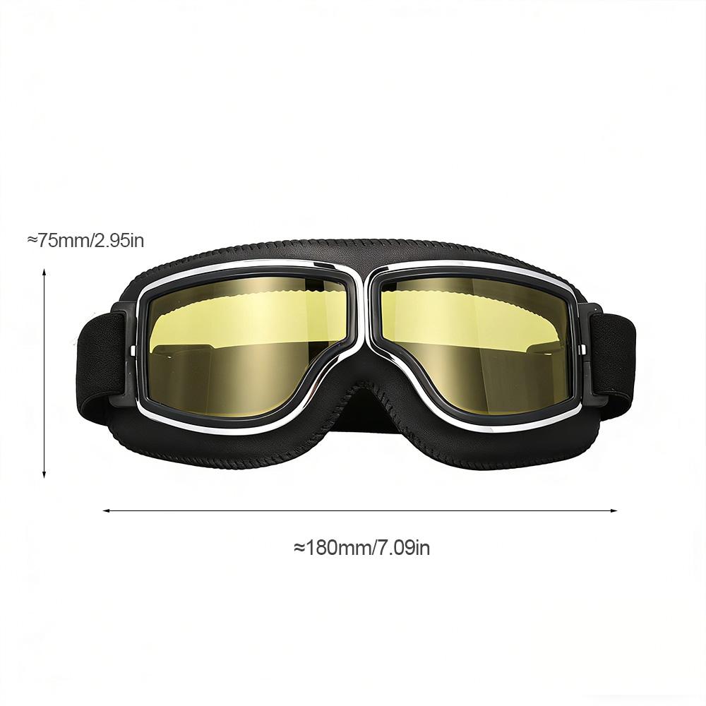 Men's Retro Style Harley Motorcycle Sunglasses UV400 Windpro of Cycling And Skiing protective and Dustproof Goggles  Leather Frame  To Be Used With Helmet