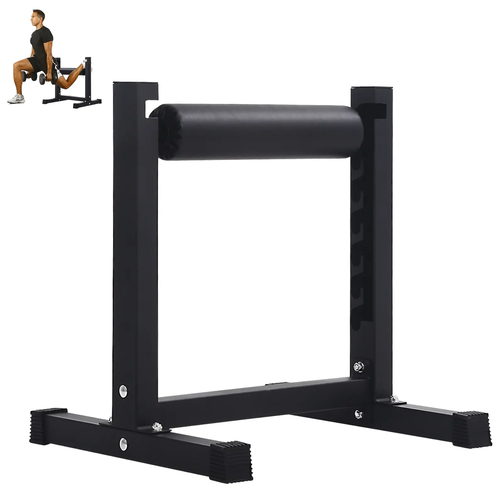 Gaomon Bulgarian Split Squat Stand, Adjustable Height Heavy-Duty Carbon Steel Leg Trainer, 200kg Capacity Foot Rest for Home Gym Glute Workout, Lunges/Squats
