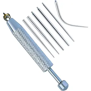 Piercing Ball Grabber Tool and Piercing Taper 16G 18G 14G for Flat Back Threader Earring Insertion, Stainless Steel Piercing Tool Kit
