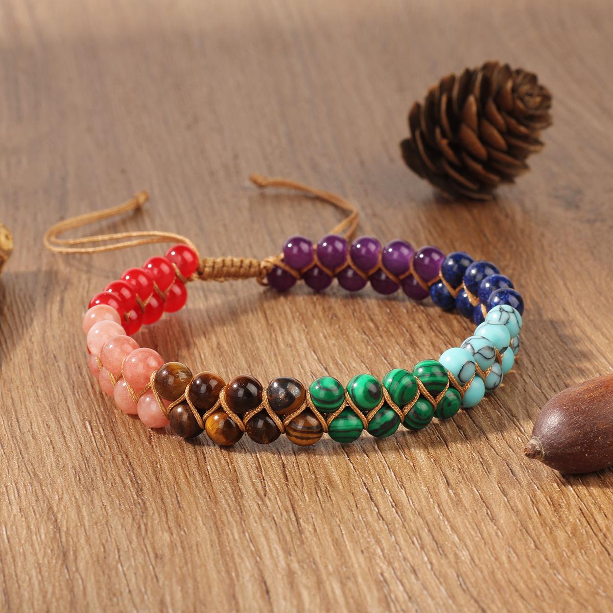 7 Chakras Natural Stone Beaded Bracelet for Women Men, Yoga Meditation Energy Balance Healing Crystal Lava Rock Diffuser Bracelet, Reiki Anxiety Relief Jewelry Gift 7 Chakras Natural Stone Beaded Bracelet for Women Men, Yoga Meditation Energy Balance Healing Crystal Lava Rock Diffuser Bracelet, Reiki Anxiety Relief Jewelry Gift