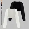 【Black Friday】Women's Solid Color Ribbed Knit Cardigan, Casual Long Sleeve Outerwear, Trendy Loose-Fit Clothes