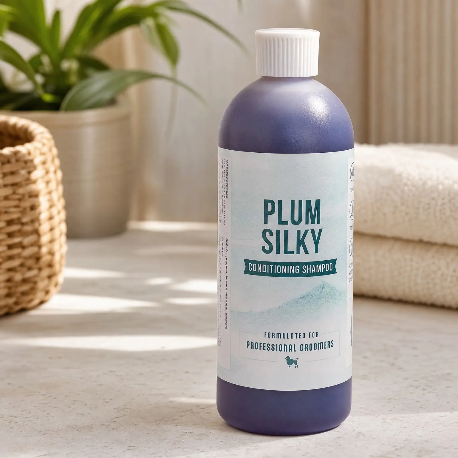 Plum Silky Ultra Concentrated Dog Shampoo & Conditioner, Makes up to 3 Gallons, Silk Proteins, Professional Pet Groomers' Choice, Made in USA, 16ozGift