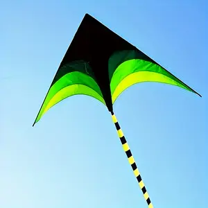198cm long tail kite, gradual color design, wear- material, triangular shape easy to fly design, suitable for flying in open places