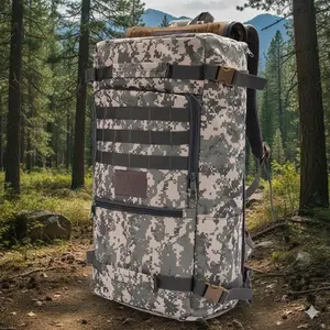 Military Grade 1000D Nylon Tactical Backpack, Waterproof & Tear-Resistant, Large Main Compartment with Laptop Sleeve, Hydration Compatible, MOLLE System, Reflective Strips, Detachable Top Pack for Outdoor Hiking, Camping, EDC Use.