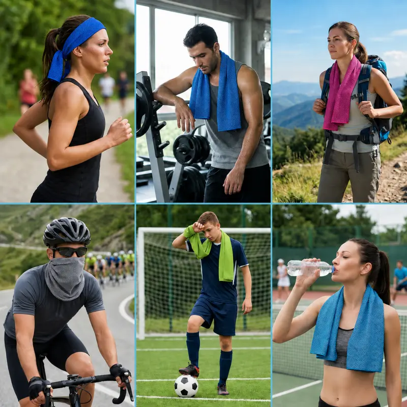Microfiber Cooling Towel (30*90cm) - Polyester, Ultra Absorbent, Compact, Lightweight, Soft, Quick-Dry Unisex Towel for Camping Hiking, Outdoor Sports | Home & Bathroom Supplies
