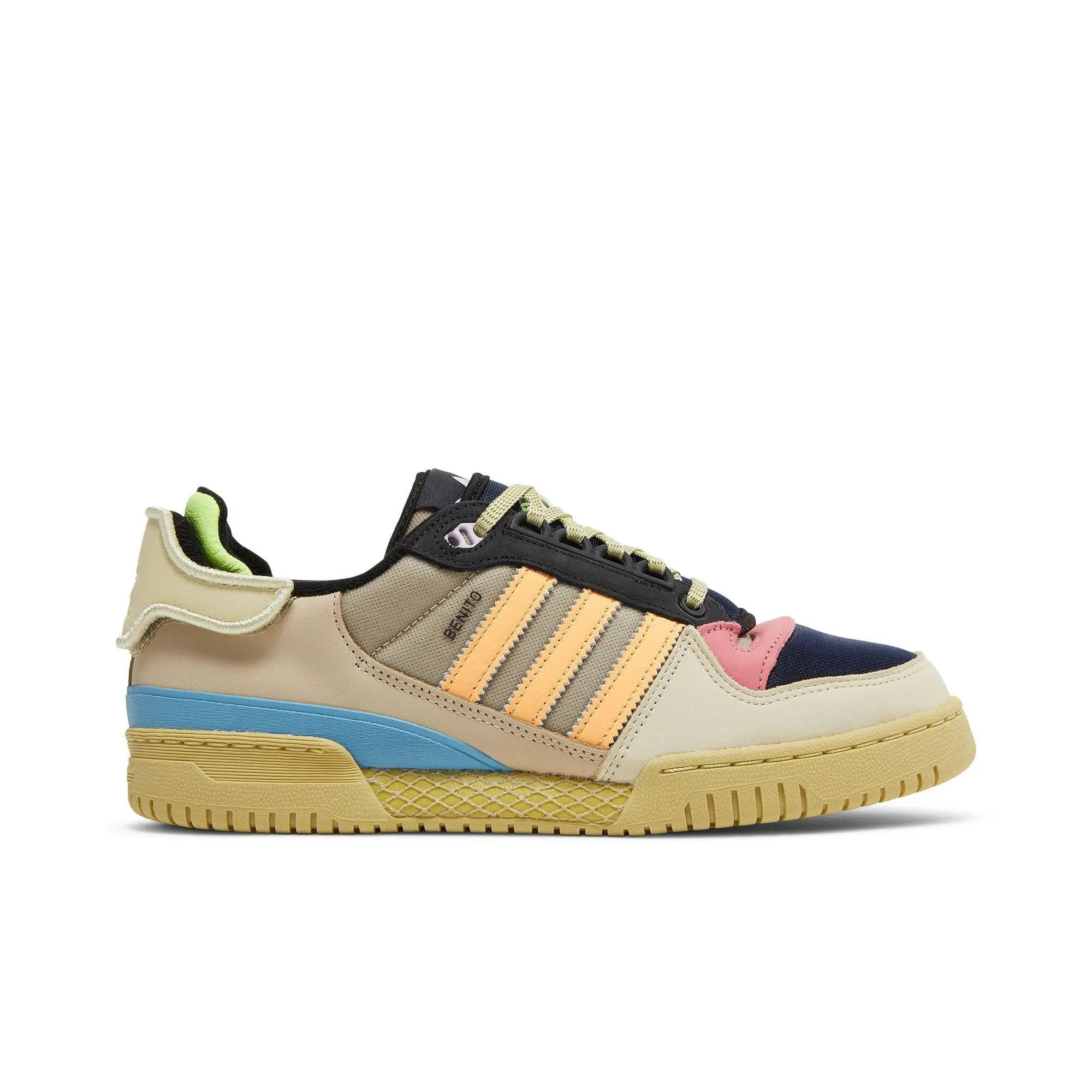 adidas x Bad Bunny Forum PowerPhase 'Catch and Throw' (Unisex) PU Leather Casual Wear Sneakers, Sand-Acid Orange-Halo Gold, Style GZ2009