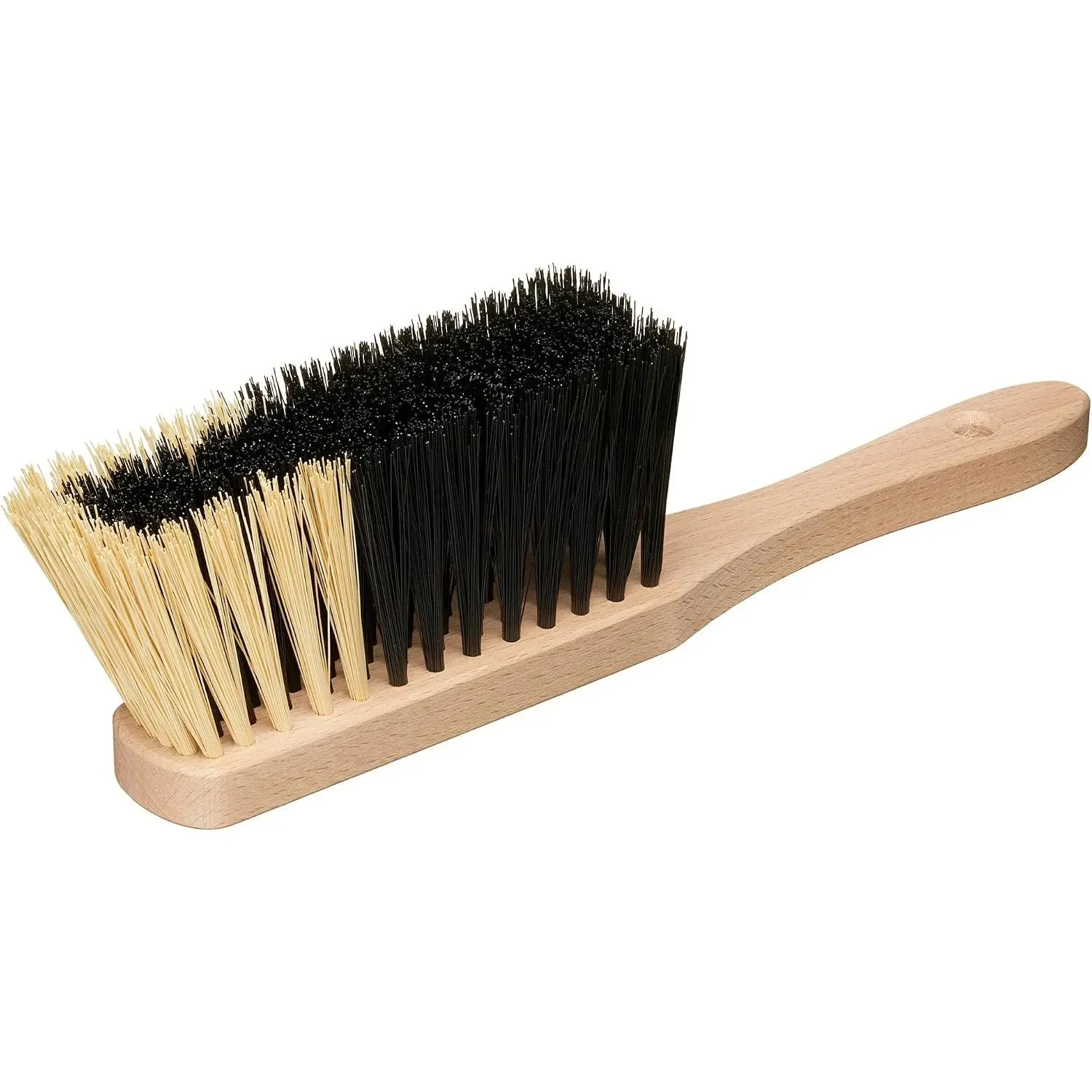 11.2" Hand Broom Medium-Soft Bristles Bench Brush, Sweeping Brush with Wooden Handle, Lightweight Dusting Brush, Handheld Small Broom, Shop Brush