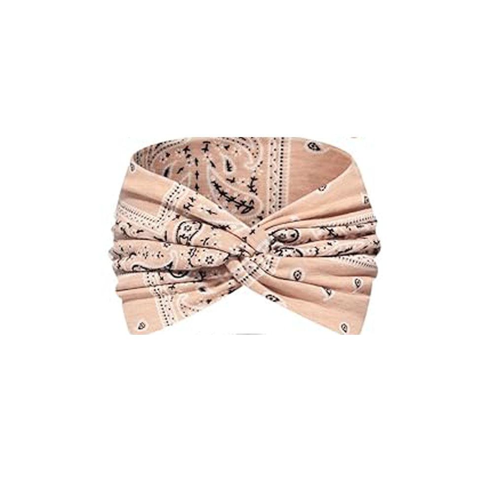 Trendy Yoga Headband for Women, Printed Cross Pattern Hairband, Lightweight Breathable Hair Accessories, Stretchable Sports Headband for Workout, Fitness, Daily Wear