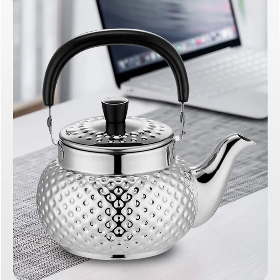 Stainless Steel Teapot for Home Use, Kitchen, Compatible with Gas Stove and Electric Cooker, Durable Tea Kettle for Everyday Brewing, Teapot for Stovetop