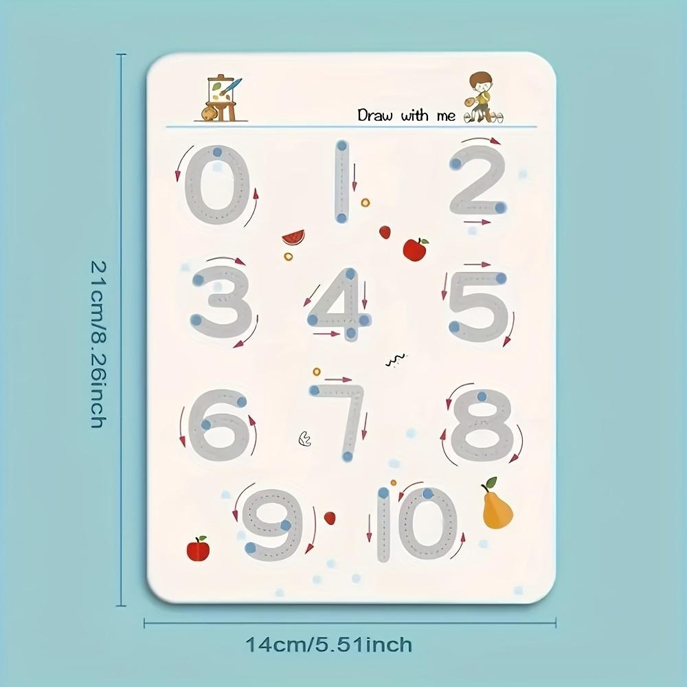 32-Page Reusable Educational Workbook for Kids, Erasable Writing Practice Board, Durable Paper for 3-6 Years Old Skill Development, Learning Tool, Visual Learning Tools