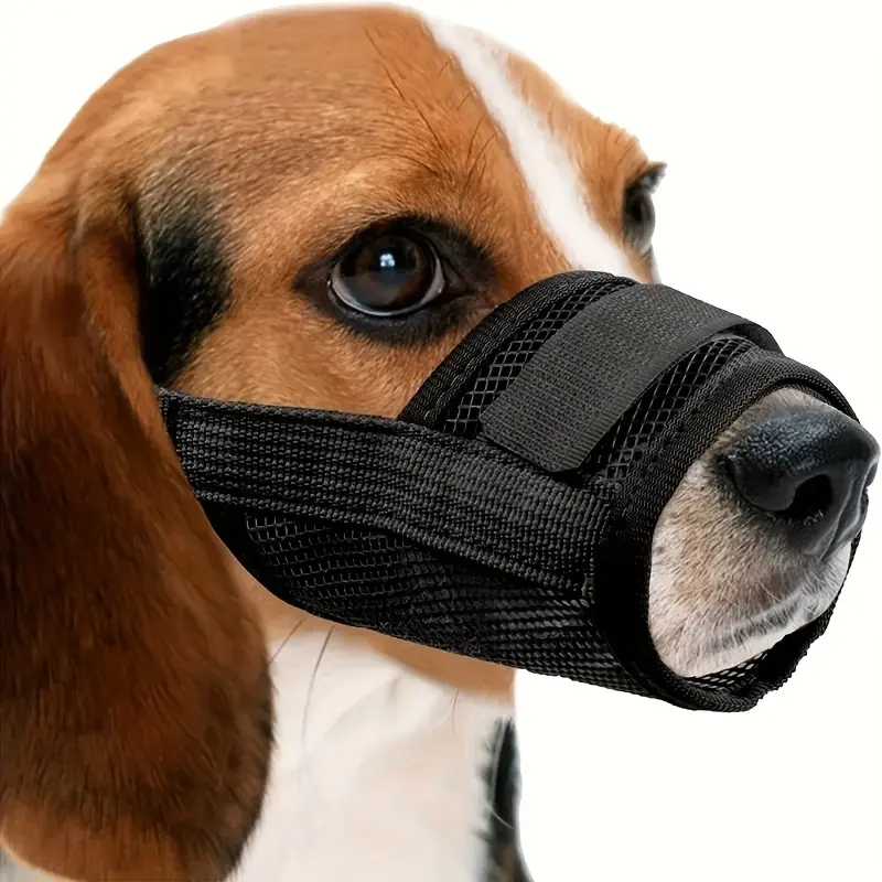 2Pcs Black Dog Muzzle, Anti-Bite Anti-Barking, Drinkable, Anti-Snacking Pet Mouth Cover for Small & Medium Dogs, Golden Retriever Teddy