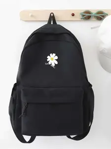 Daisy Canvas Backpack, Large Capacity Multi-Pockets, Casual All-Match Student Bag, Fresh Design, Multiple Styles Available