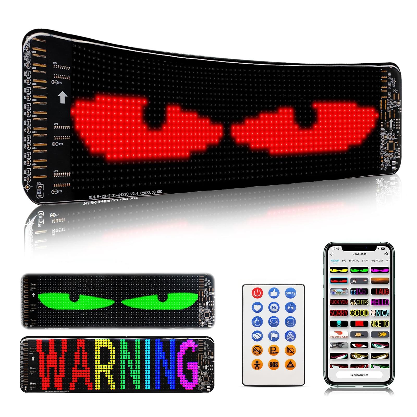 Smart LED Car Window Sign, APP Controlled Programmable Light, Custom ...