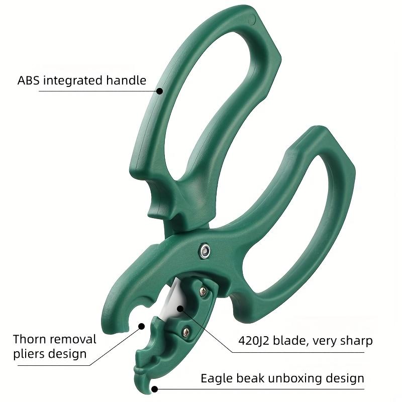 1PC, floral scissors, 2-in-1 flower branch pruning scissors, stainless steel gardening scissors, rose thorn removal scissors, scissors suitable for flower shops