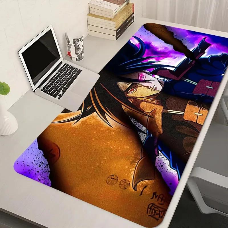 'Black And White Anime Mousepad N-Naruto Madara U-Uchiha New Large Desk Mat Keyboard Office Carpet Laptop Gaming Soft Mouse Pad'