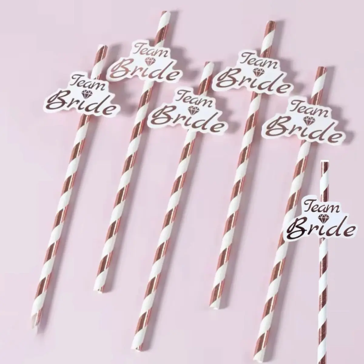 Bride Tribe Disposable Drinking Straws Set, Perfect for Bachelorette Parties, Bridal Showers & Weddings, Fun Party Accessories for Women