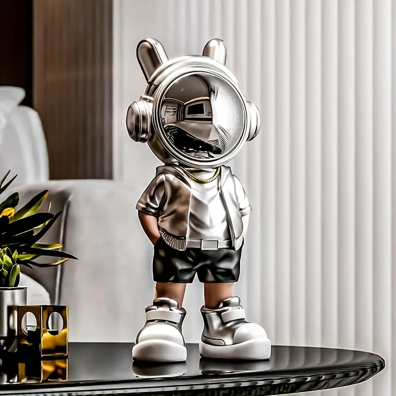 Resin Crafted Astronaut Sculpture, Vibrant Desktop Decor Figurine, Home Decor for Living Room-TV Cabinet, Adult Collectibles, Valentine's Day-Christmas Gift, Skd5877b, Valentines Day