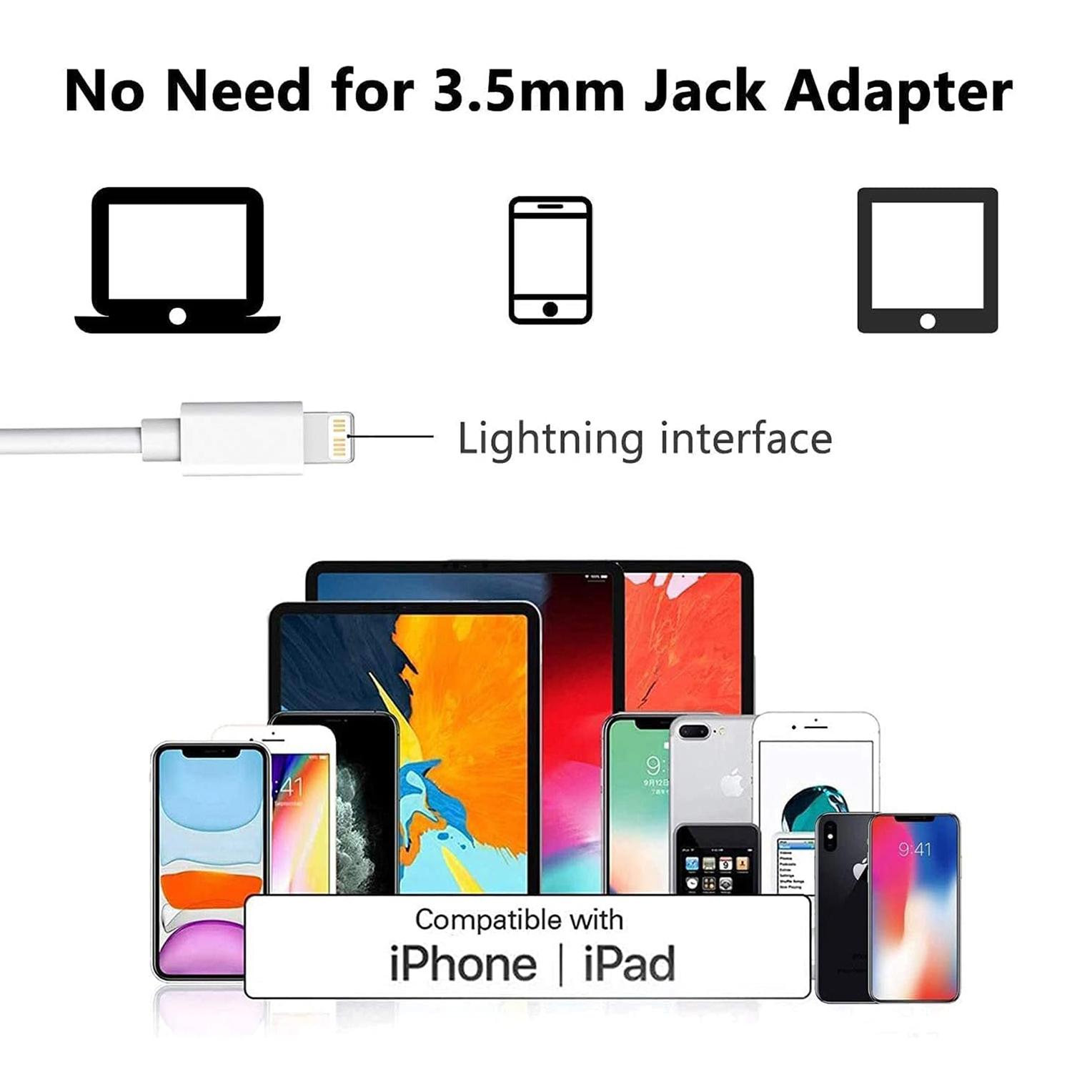 Lightning In-ear Earphones Applicable iPhone14/13/12/11/7/8 Plus XS,with Lightning Connector, Wired Ear Buds for iPhone with Built-in Remote to Control Music, Phone Calls, and Volume