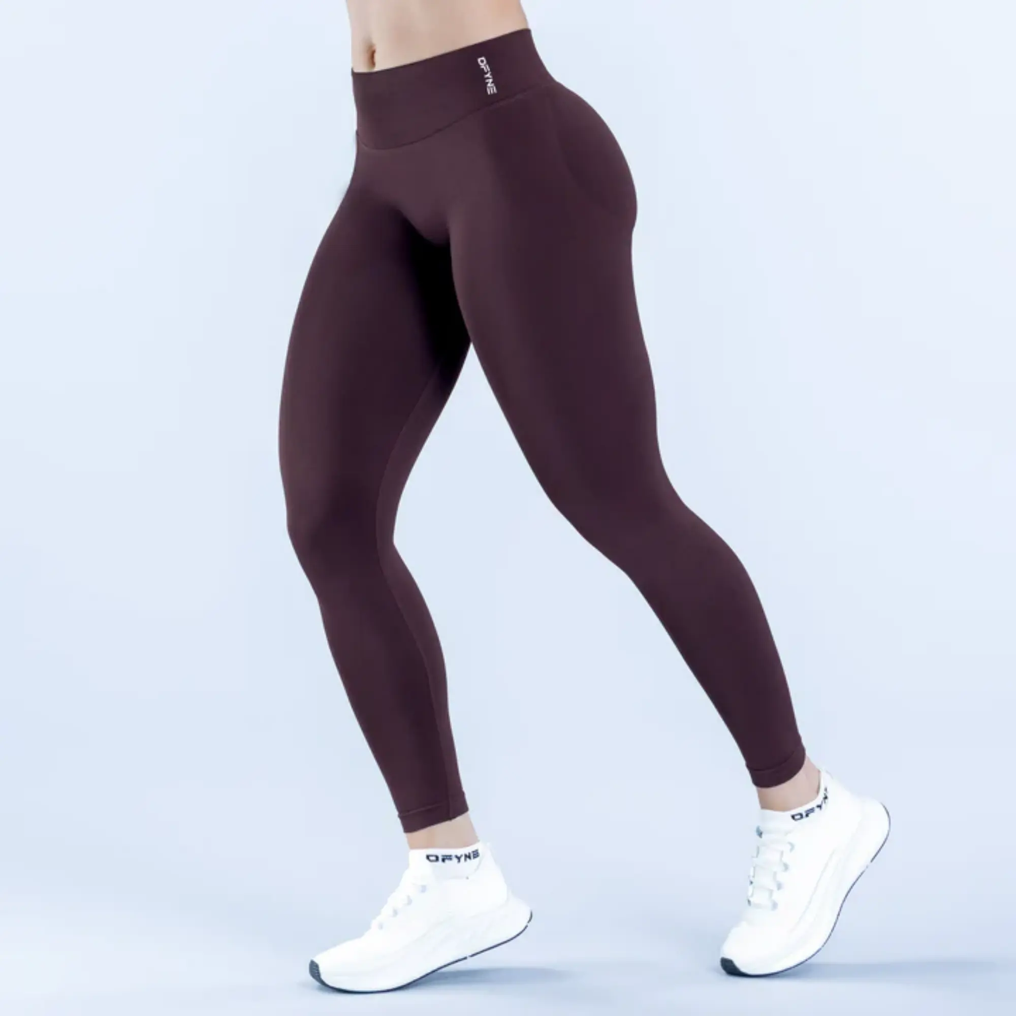Women's DFYNE True Size Scrunched Fit Glute Lifting Nylon Blend Mid-Low Waist High-Performance Sports Leggings for Gym Running