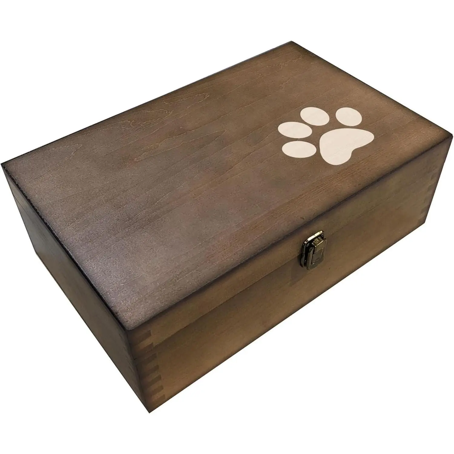 Casket Wooden  Box, Large Memory Box for Keepsakes, Decorative Storage Box for Memories, , & Photos, Memorial Boxes for Men & Women