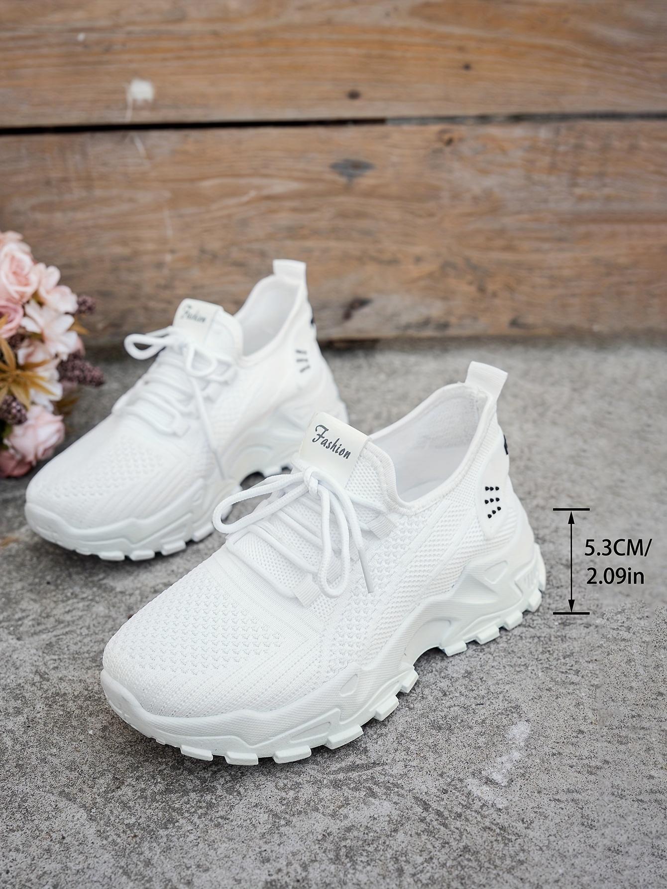 Ladies' Breathable Shoes - Stylish, Comfortable, Low-Top Tennis Shoes with Thick Soles Casual Outdoor Wear