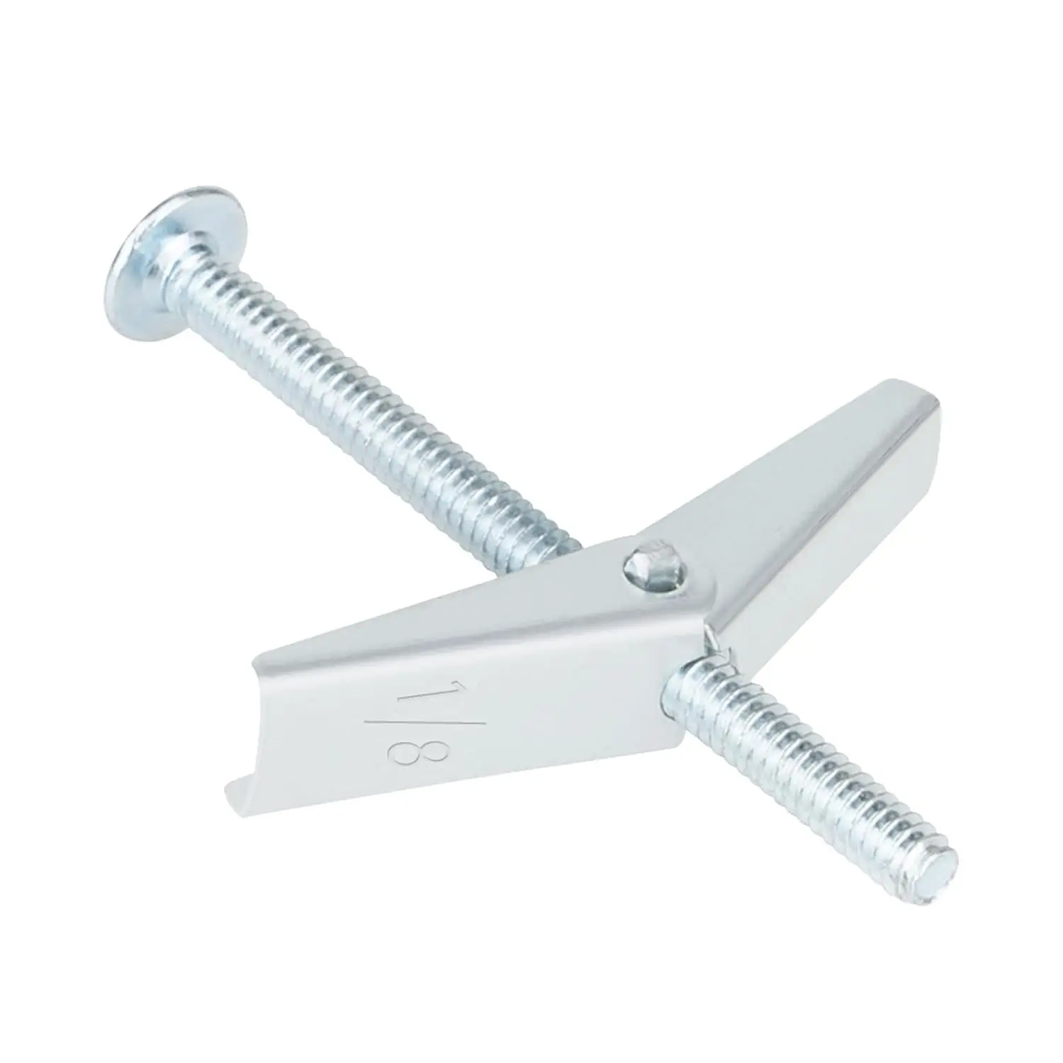 50 Pcs 1/8 Inch Heavy Duty Metal Drywall Anchors Kit with Toggle Bolts and Wing Nuts for Hanging Lamps and Heavy Items, Butterfly Anchors for Ceiling, Sheetrock, Hollow WallGift