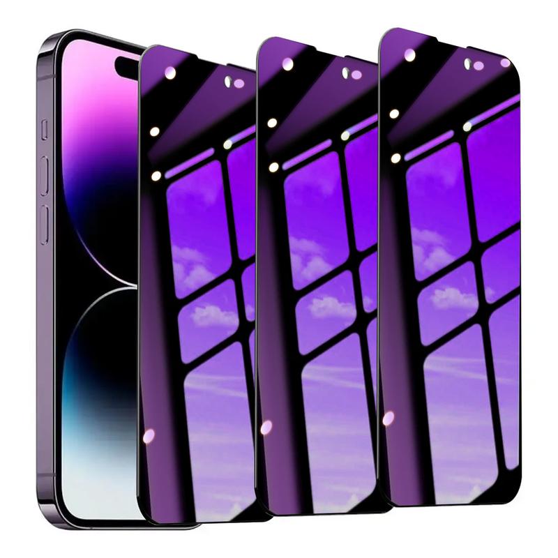 Anti-spy Tempered Glass Screen Protector, 3 Counts Anti-blue Light Phone Screen Protector, Phone Accessories Compatible with iPhone 15 Pro Max 16 #TOP PICKS