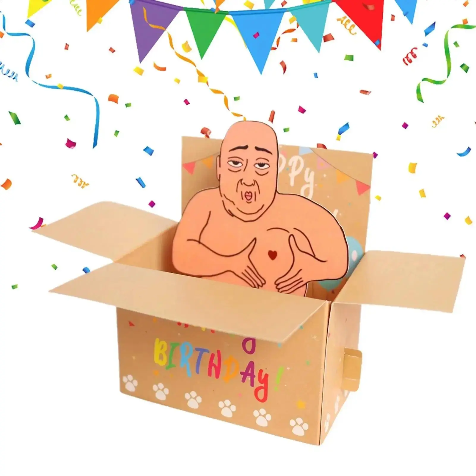 3D Character Funny Happy Birthday Card, Sturdy Paper Party Invite, Universal Gift for Family Friends (Toys & Hobbies Classic & Novelty Stress Relief Accessory)