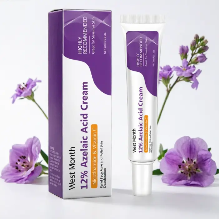 [Daily Skin Barrier Care] West Month Azelaic Acid Repair Cream - Gentle Clarifying Face Moisturizer, Calms Redness, Blemish Care, Hydrating Formula for All Skin Types, Tube Pack